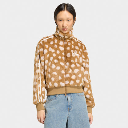 adidas Animal Print Firebird Jacket / Brown Desert