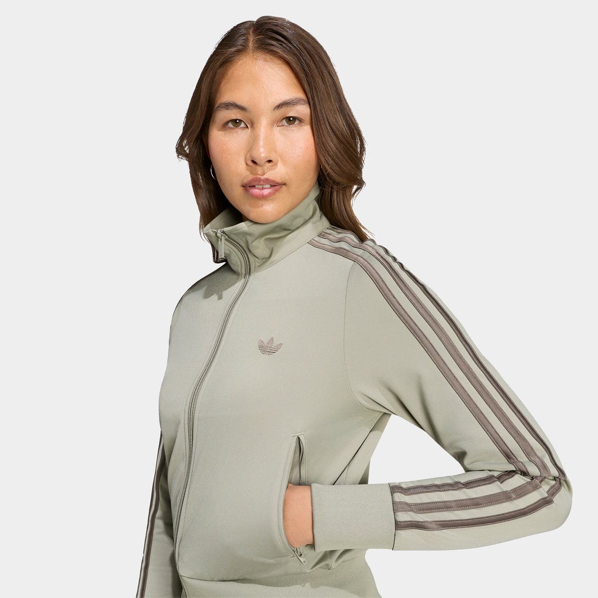 Adidas Firebird Classic Track Top / Silver-Pebble Branch