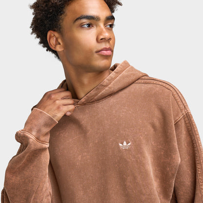 adidas Trefoil Essentials Washed Loose Hoodie / Preloved Brown