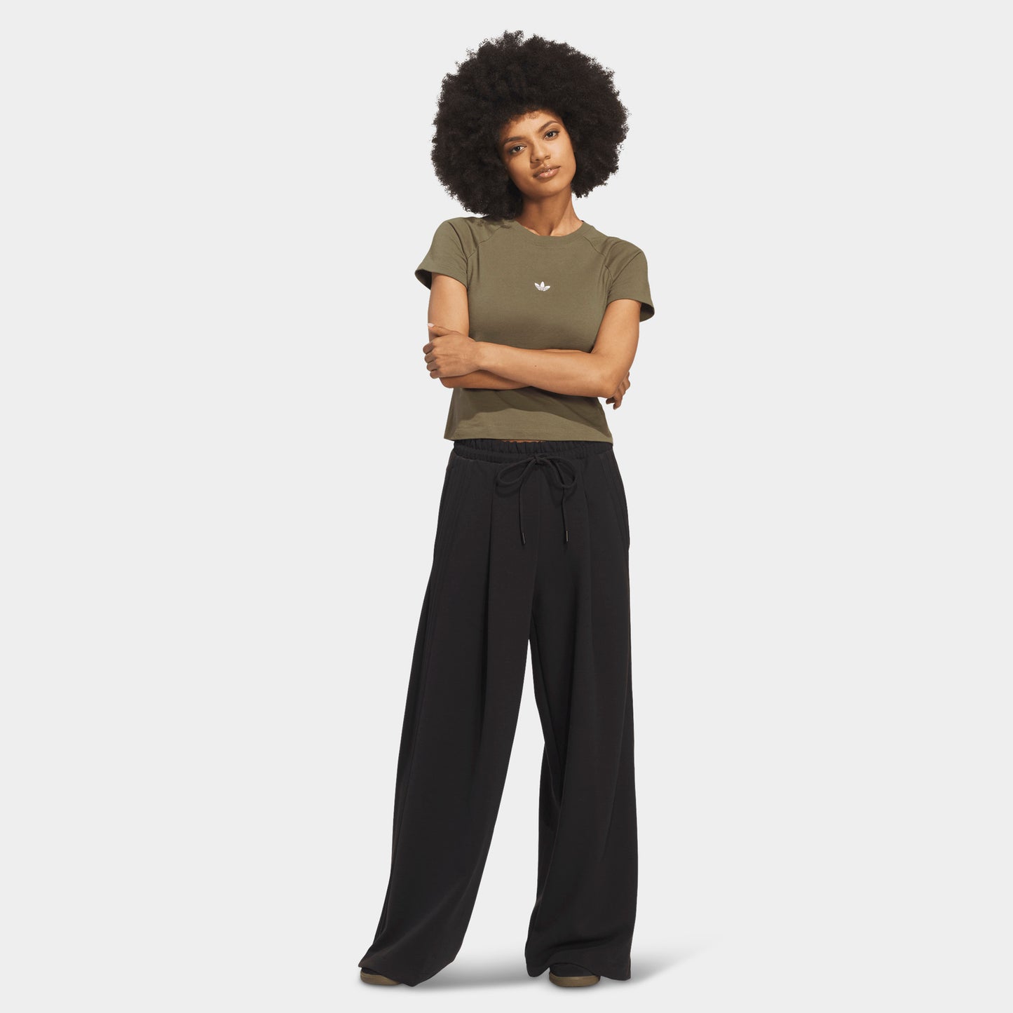 Adidas Essentials Pantalon Large Butter Soft Aura / Noir