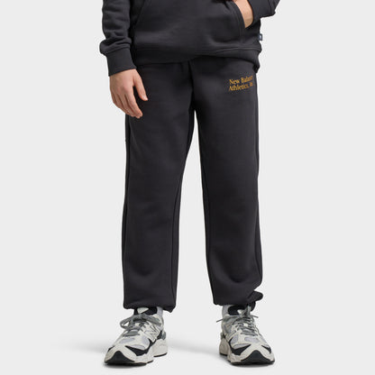 New Balance Juniors' Linear Logo Overlay Joggers / Caviar Bl