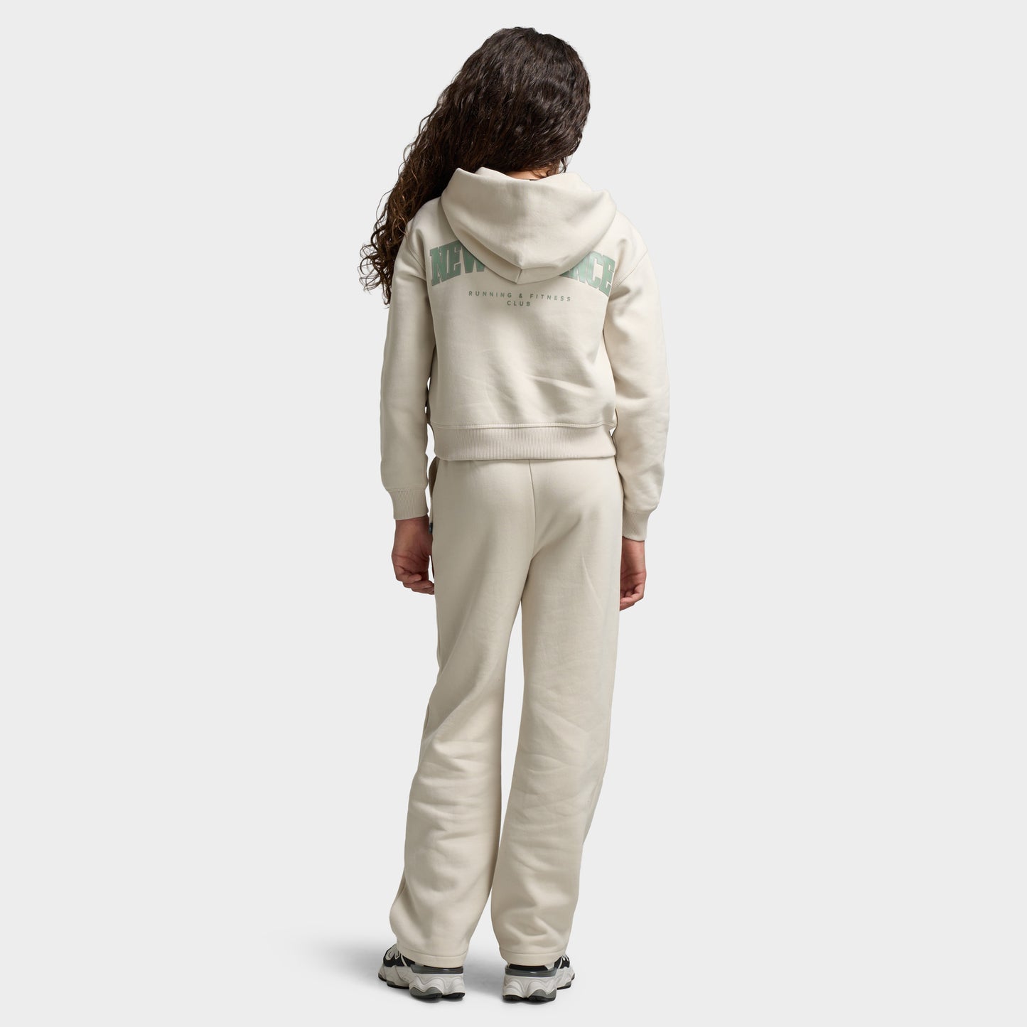 New Balance Junior's Arch Graphic Full-Zip Hoodie / Moonbeam