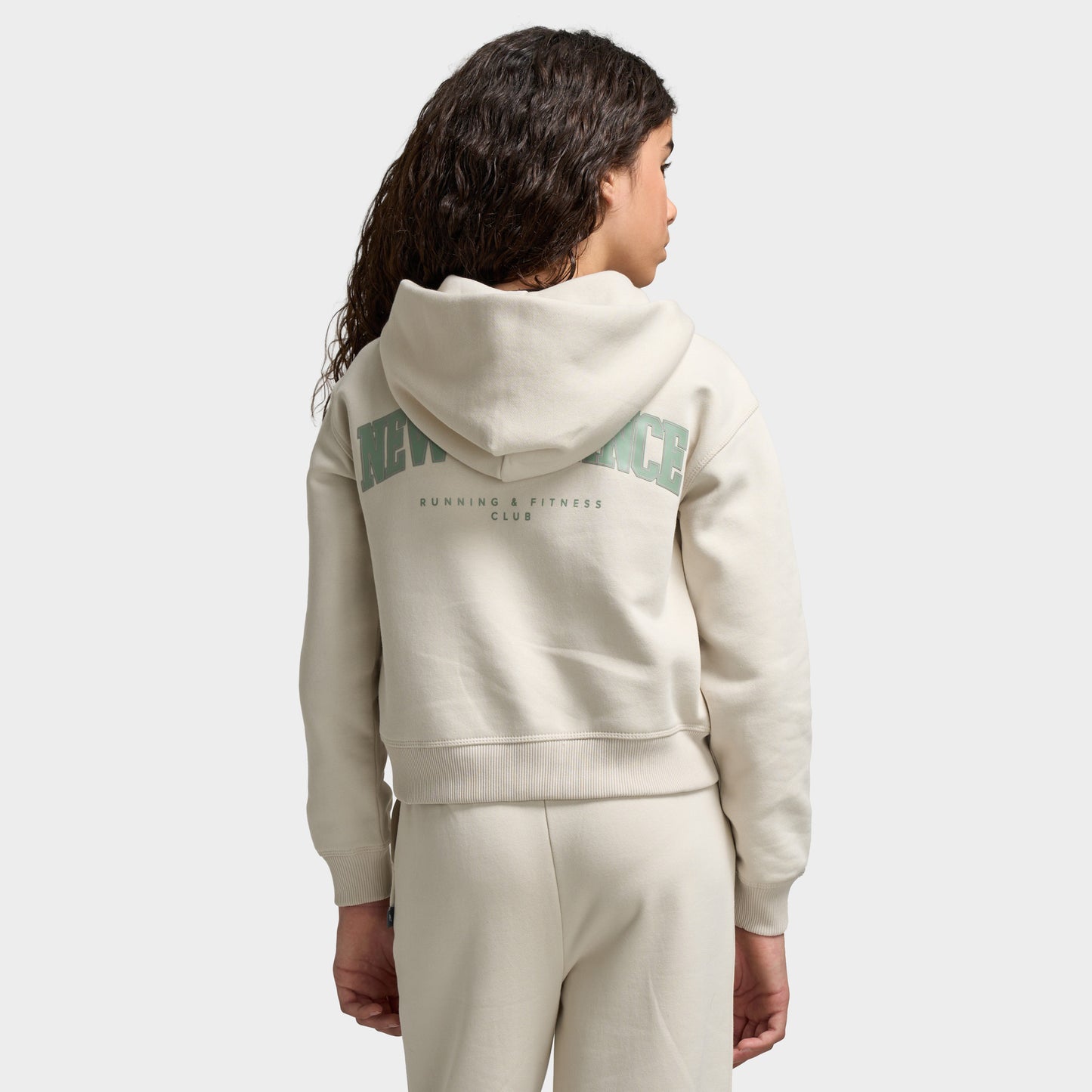 New Balance Junior's Arch Graphic Full-Zip Hoodie / Moonbeam