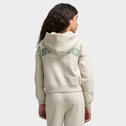 New Balance Junior's Arch Graphic Full-Zip Hoodie / Moonbeam