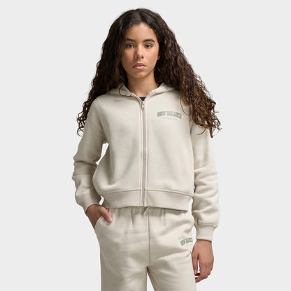 New Balance Junior's Arch Graphic Full-Zip Hoodie / Moonbeam
