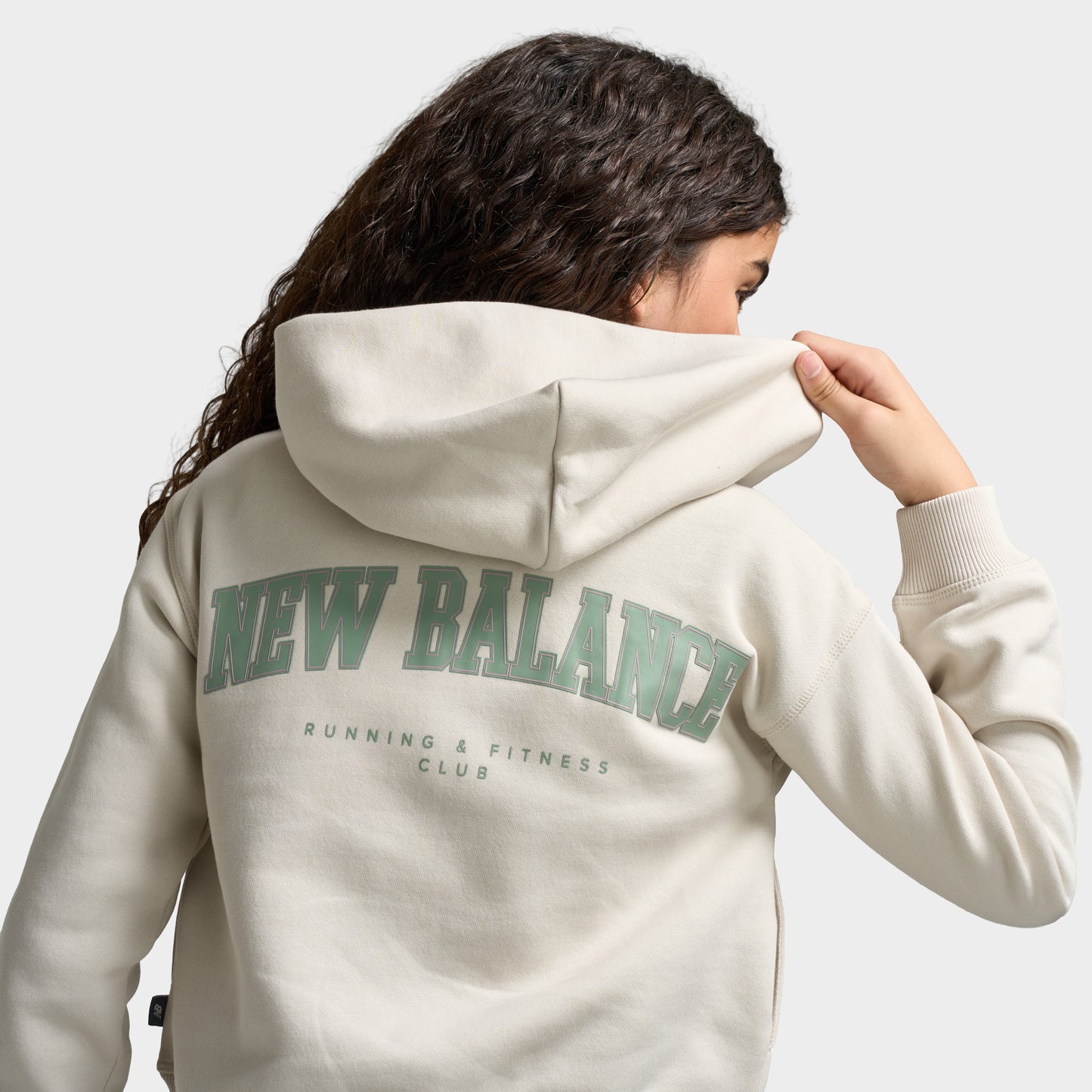 New Balance Junior's Arch Graphic Full-Zip Hoodie / Moonbeam