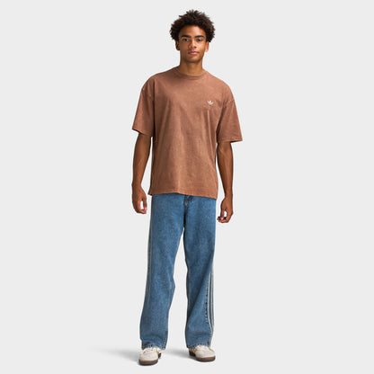 adidas Trefoil Essential T-shirt délavé Coupe Ample / Brun Occasion