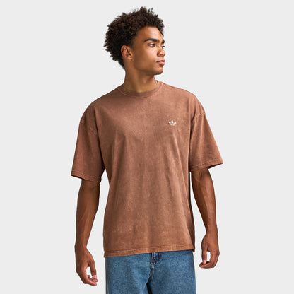 adidas Trefoil Essential T-shirt délavé Coupe Ample / Brun Occasion