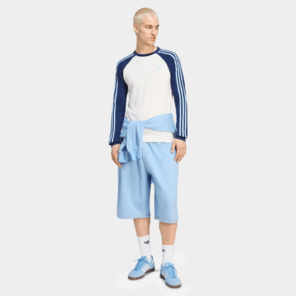 adidas T-shirt à manches longues avec 3 bandes / Blanc