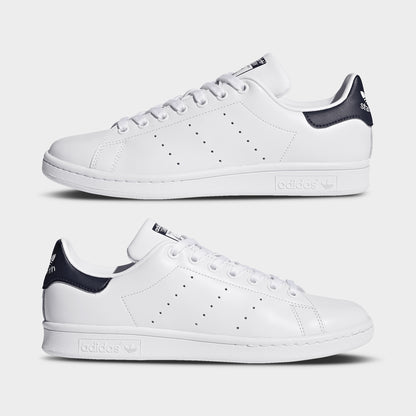 adidas Stan Smith Blanc / Blanc - Bleu marine