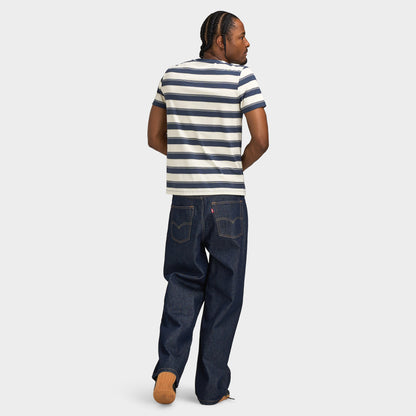 Fred Perry Fine Stripe Tee Dark Airforce / Ecru