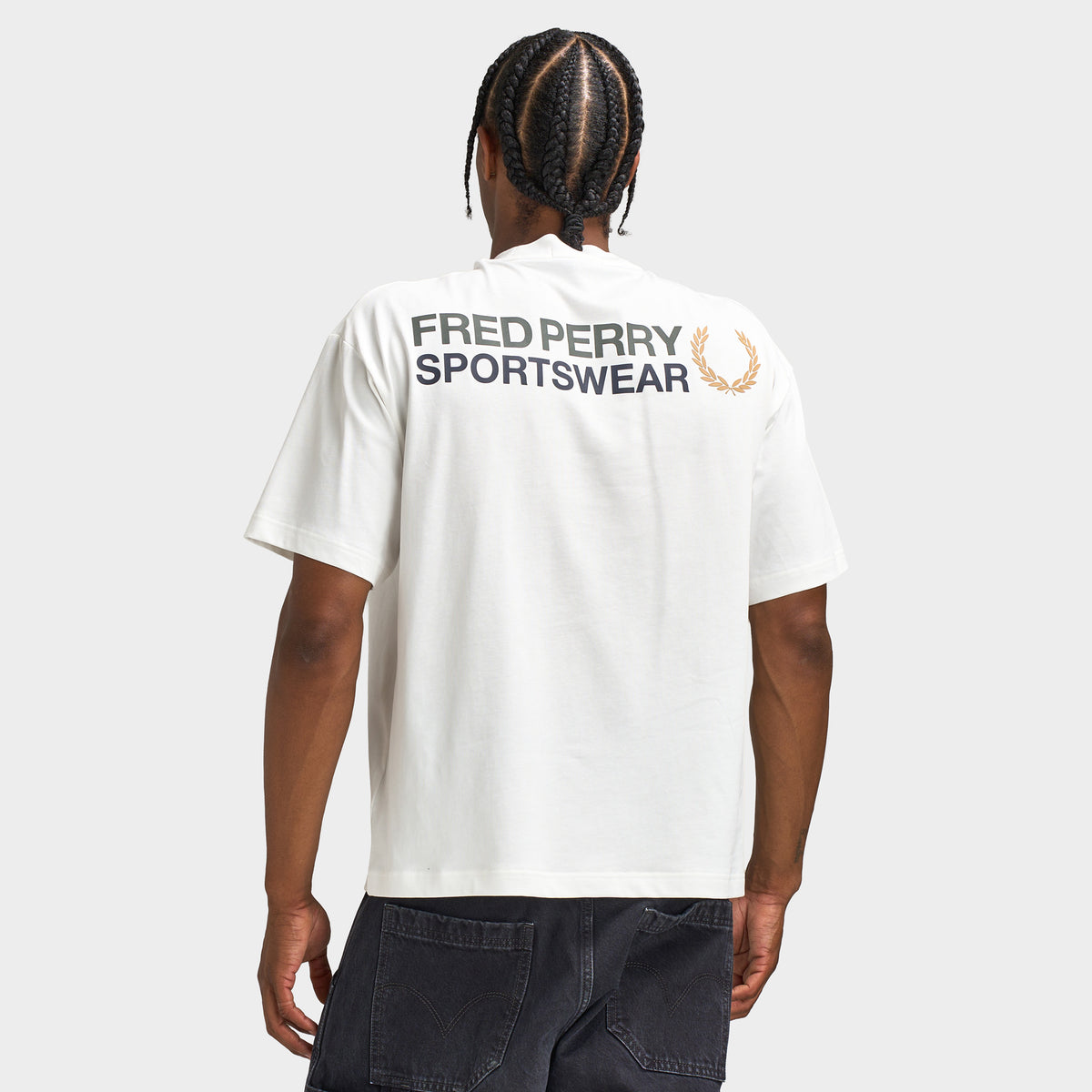 Fred Perry Sportswear Tee Snow White / Forest Green