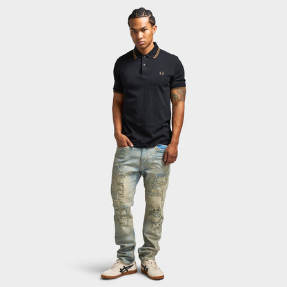 Fred Perry Twin Tipped T-Shirt Black / Shaded Stone