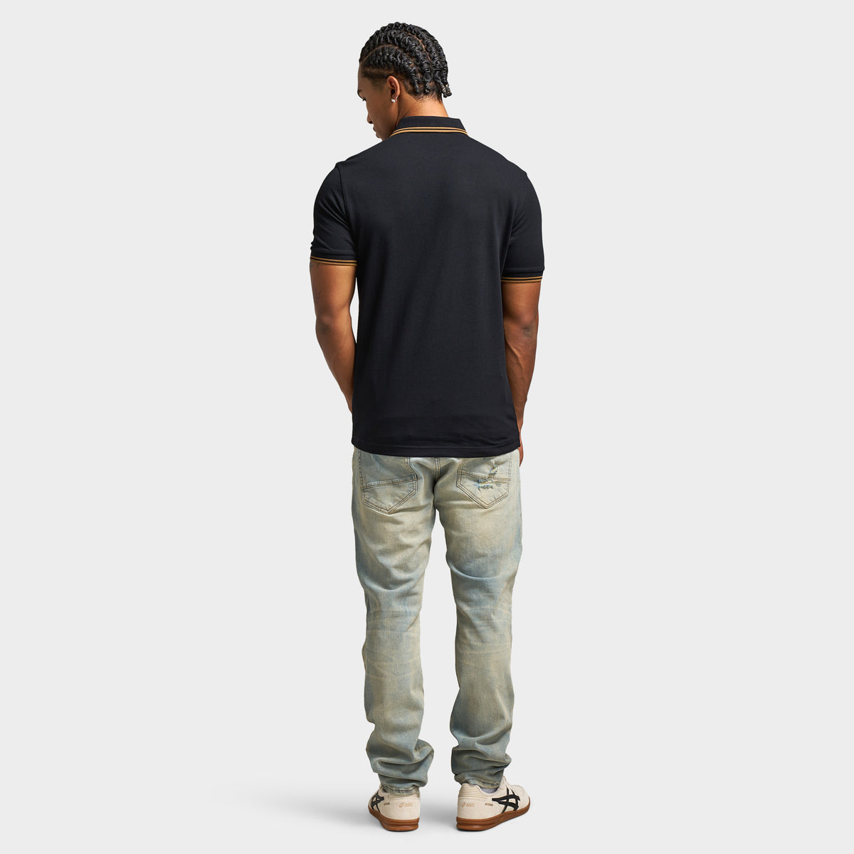 Fred Perry Twin Tipped T-Shirt Black / Shaded Stone