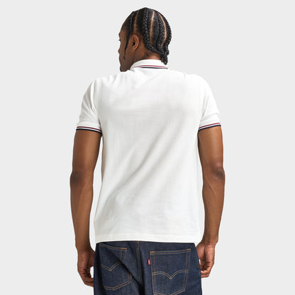 Fred Perry Twin Tipped Polo Snow White / Burnt Red
