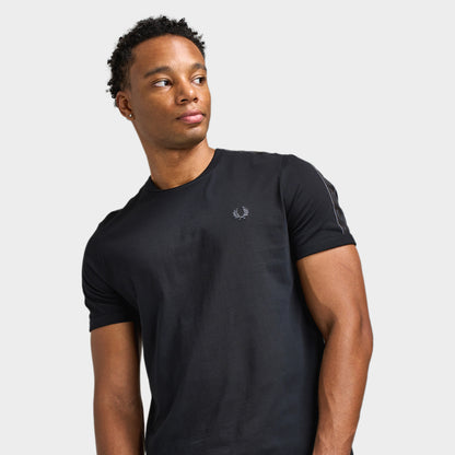 Fred Perry Contrast Tape Ringer T-shirt / Black