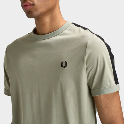 Fred Perry Contrast Tape Ringer Shirt / Seagrass