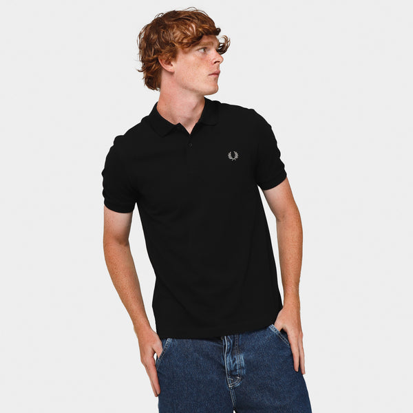 Fred Perry Plain Polo Shirt Black / Chrome | JD Sports Canada