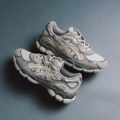 ASICS Gel-NYC “Cream / Oyster Grey” shoe. Shop Men’s ASICS now at JD Sports.