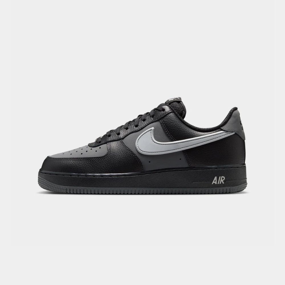 Nike Air Force 1 ’07 LV8 “Black / Light Smoke” shoe. Shop Men’s Shoes now at JD Sports.
