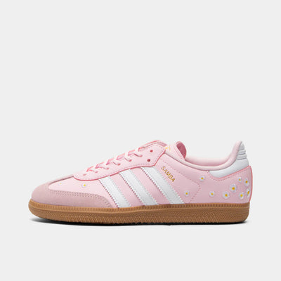 adidas Junior Girls Samba “Pink / White” shoe. Shop Kids’ New Arrivals now at JD Sports.