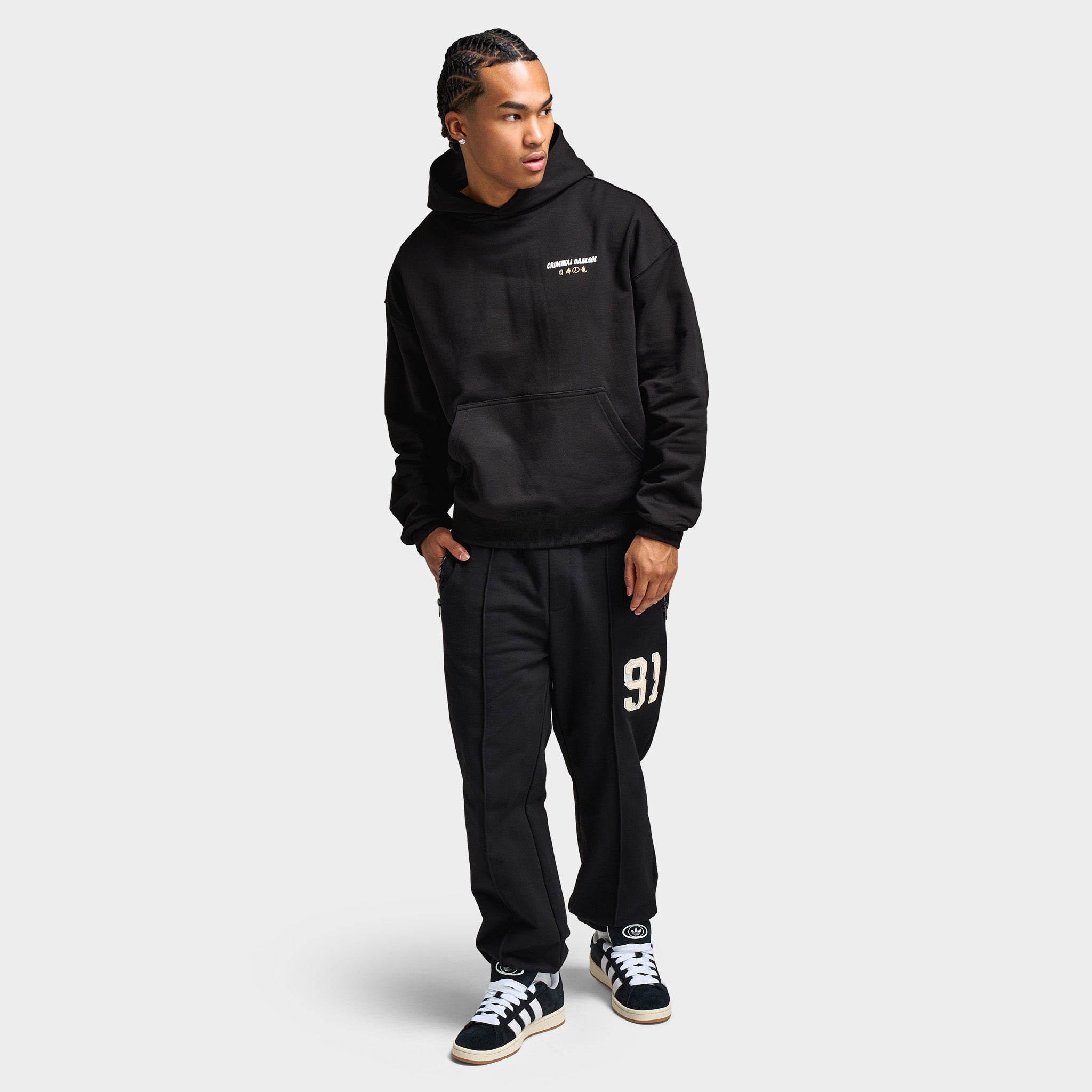 パーカー Ameri Vintage Cut off damage hoodie CRIMINAL DAMAGE Destroyed Logo Cotton Hoodie | Nordstrom