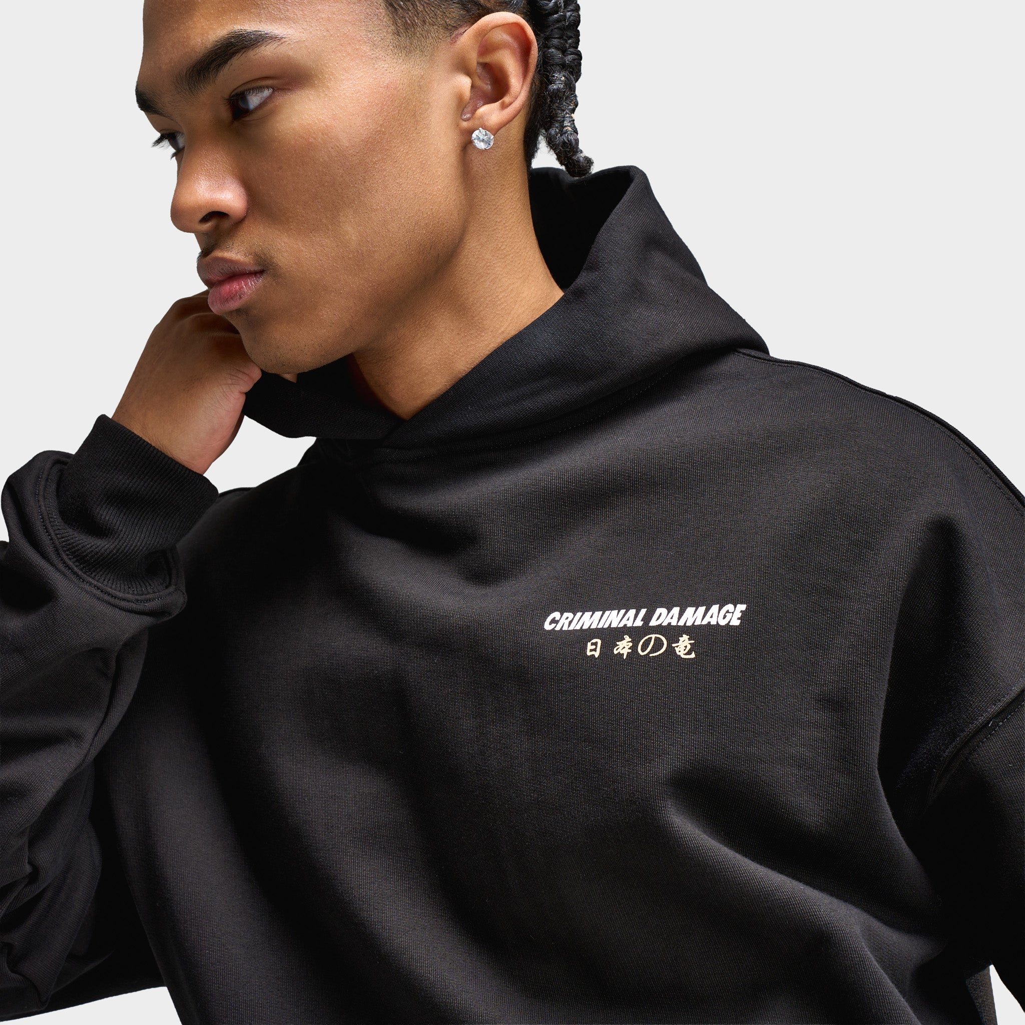 パーカー Ameri Vintage Cut off damage hoodie Criminal Damage Destroyed CD Hoodie / Black – JD Sports