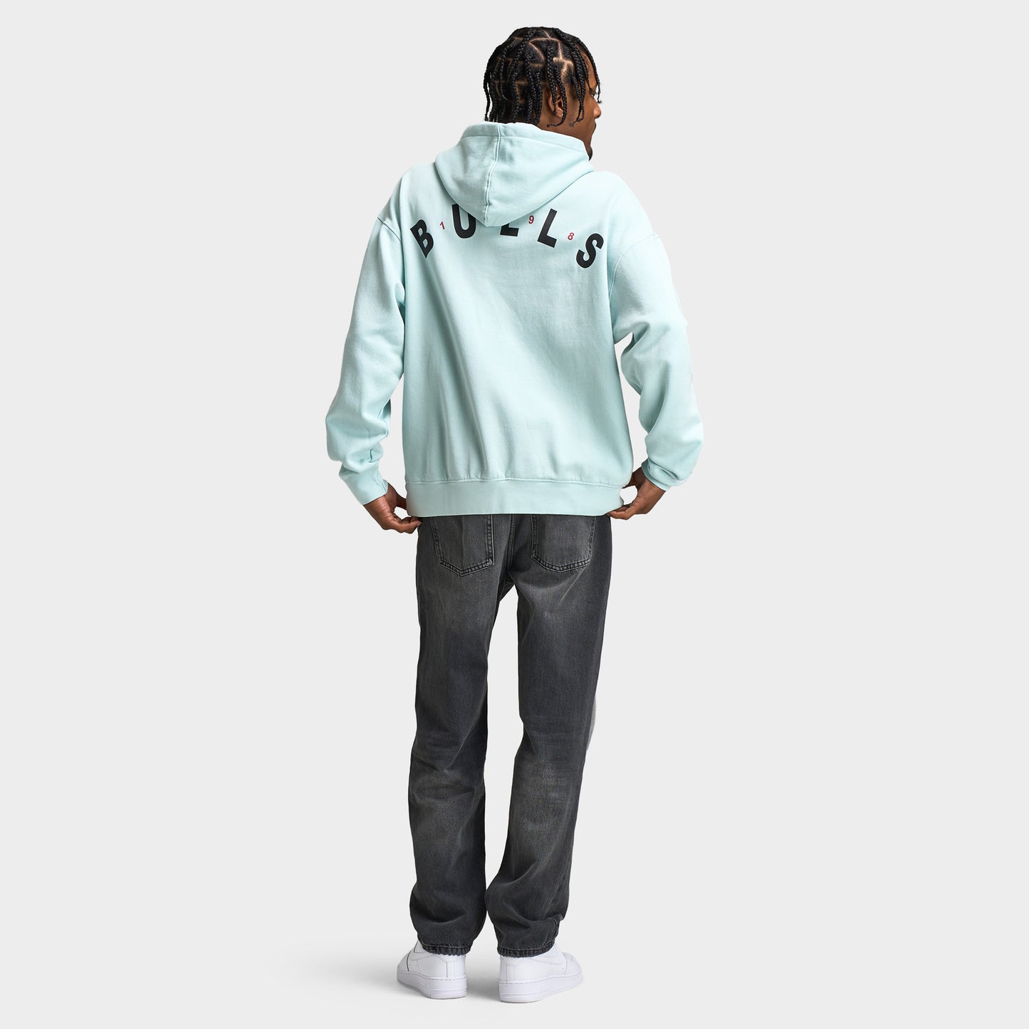 Mitchell & Ness Bulls Arch Boxy Chandail à capuche / Bleu clair