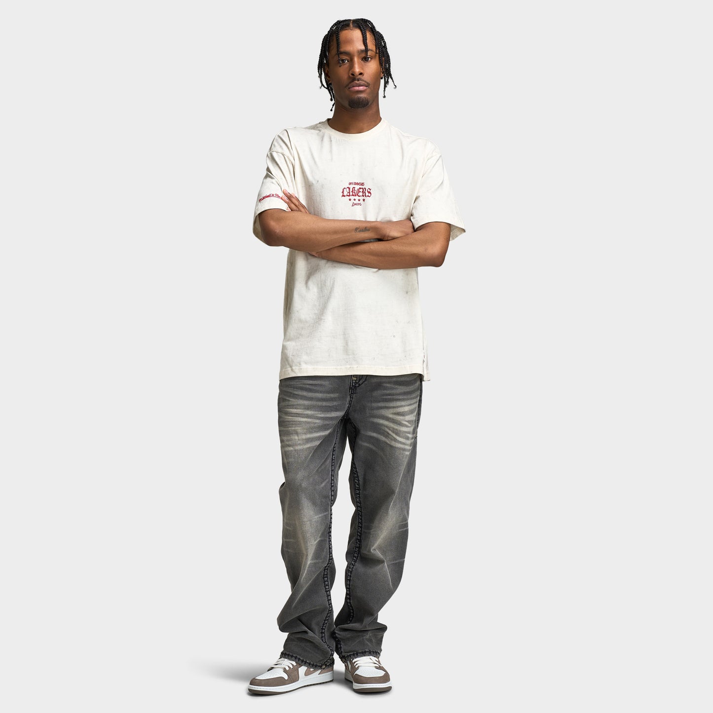Mitchell & Ness Lakers Star Boxy T-shirt Graphique / Blanc