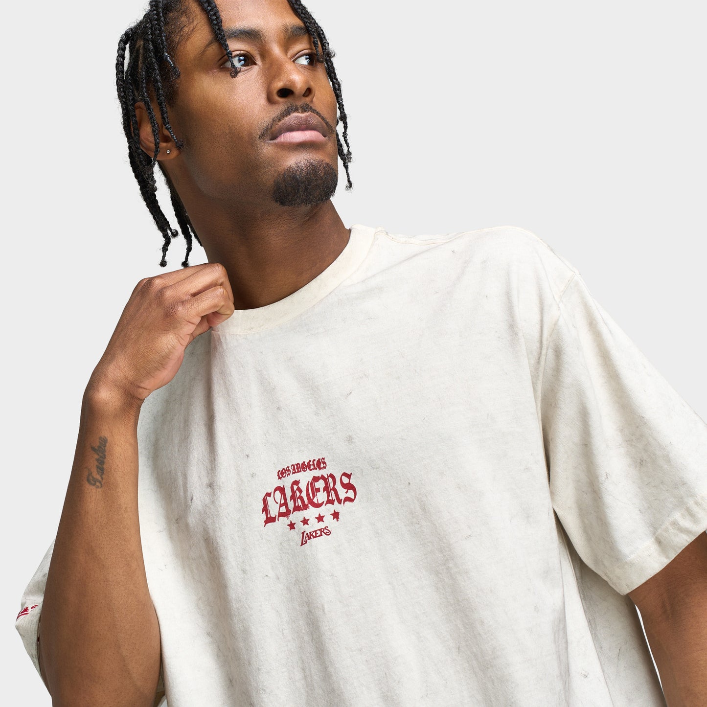 Mitchell & Ness Lakers Star Boxy T-shirt Graphique / Blanc