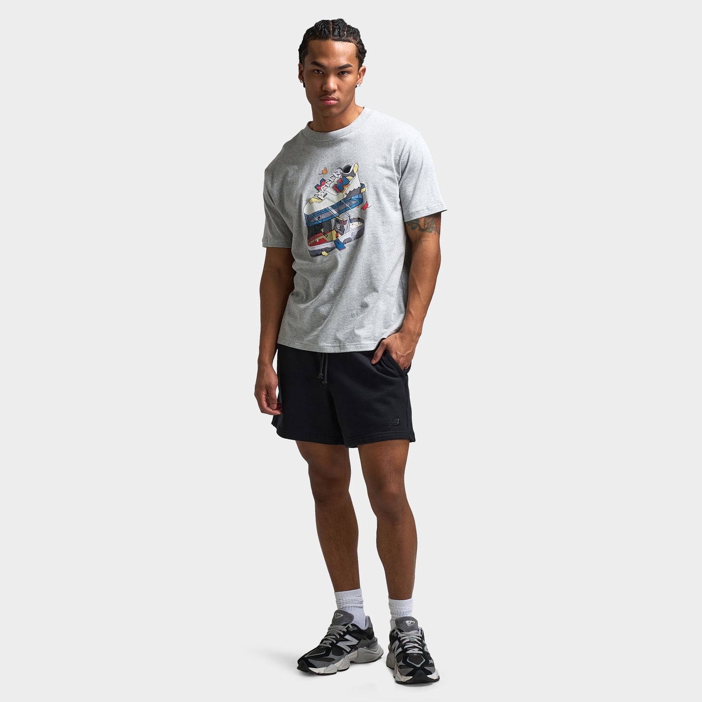 New Balance Athletics French Terry 5" Shorts / Black