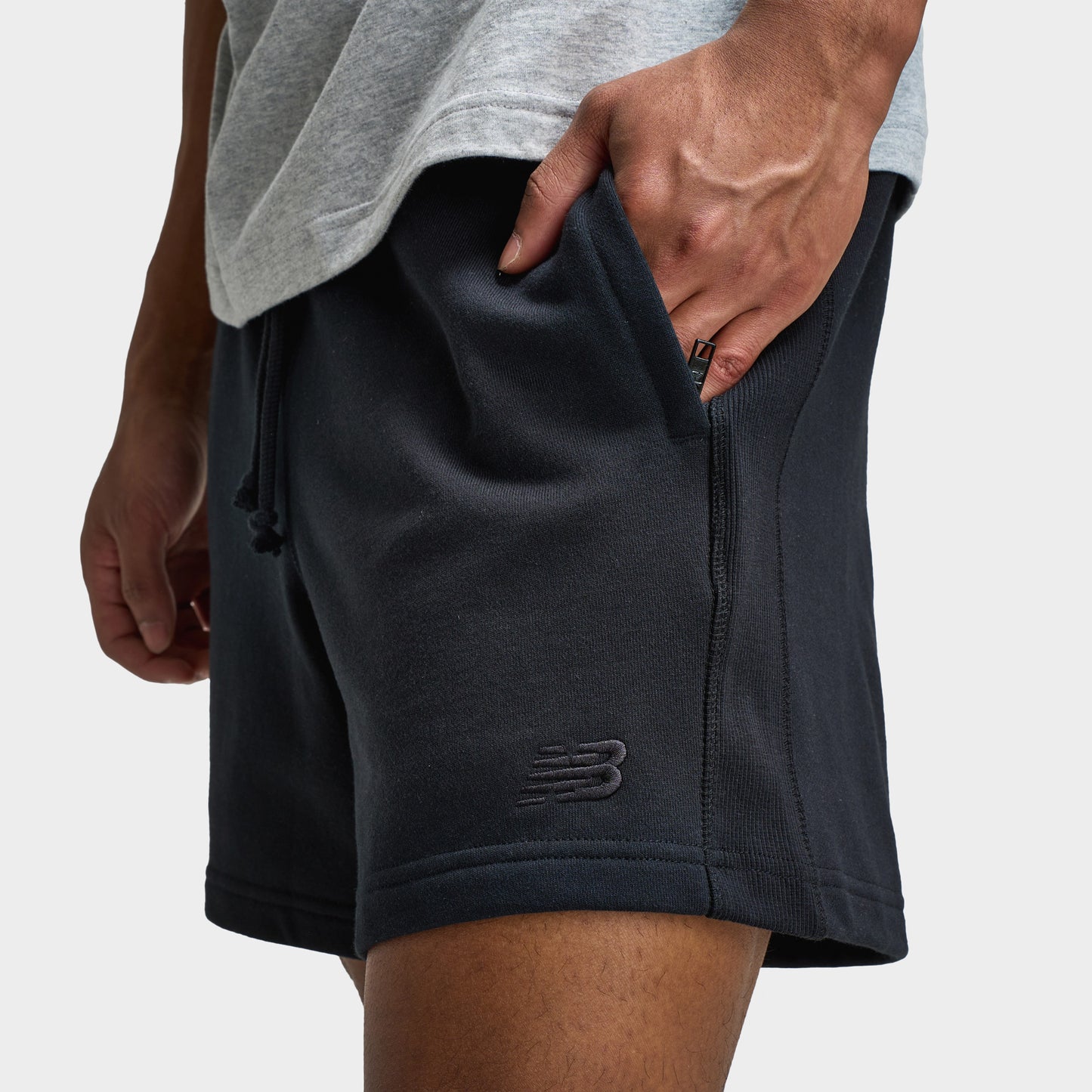 New Balance Athletics French Terry 5" Shorts / Black