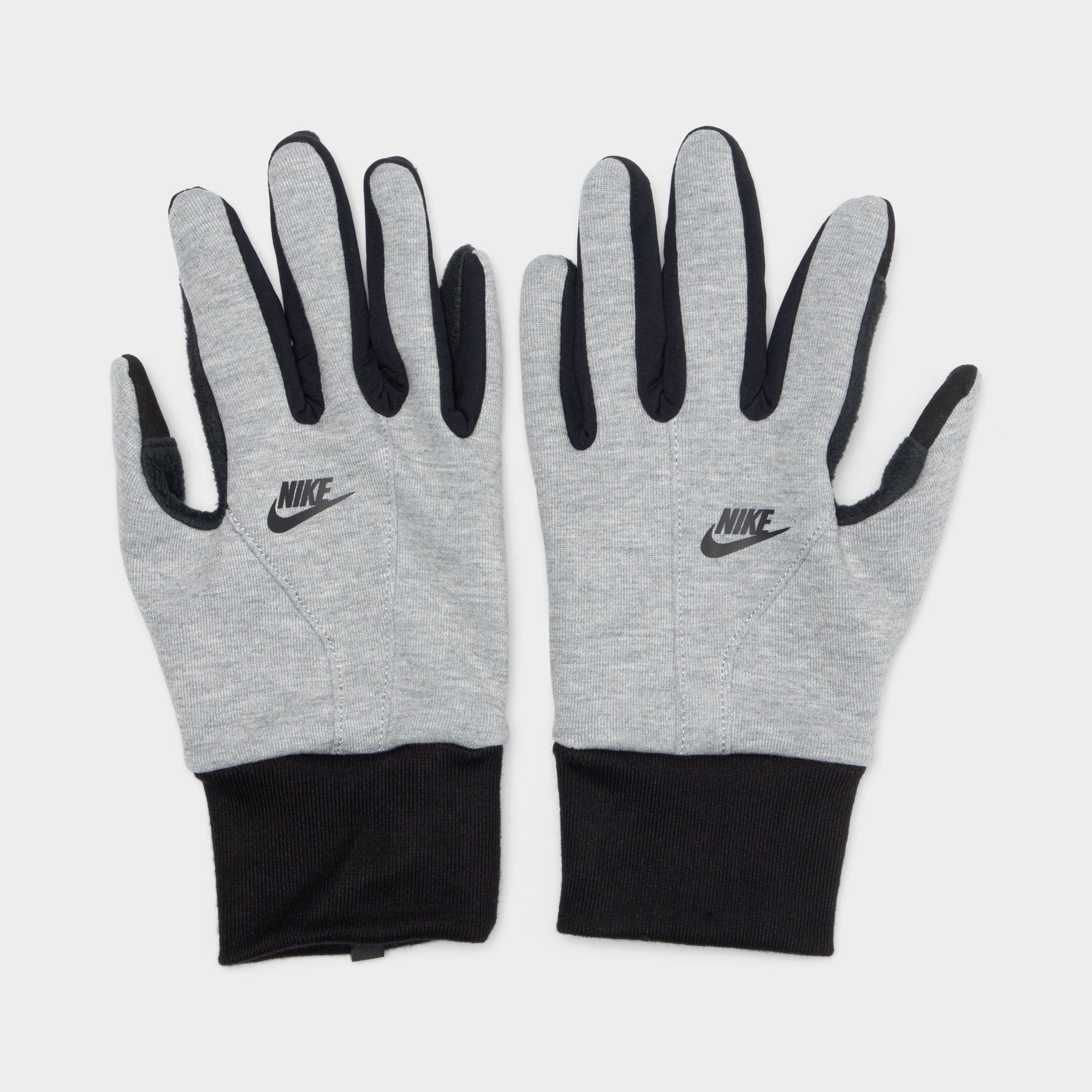 tech fleece gloves grey
