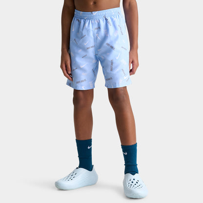 Nike Junior AOP Short de bain Bleu / Blanc