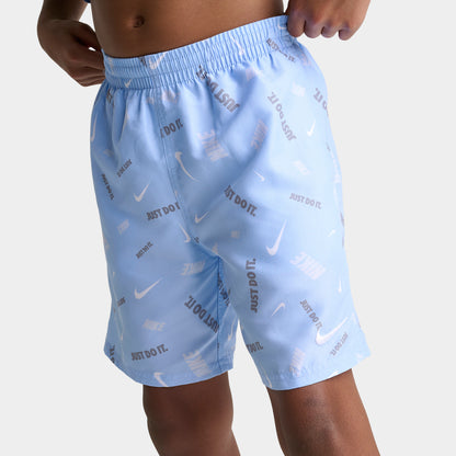 Nike Junior AOP Short de bain Bleu / Blanc