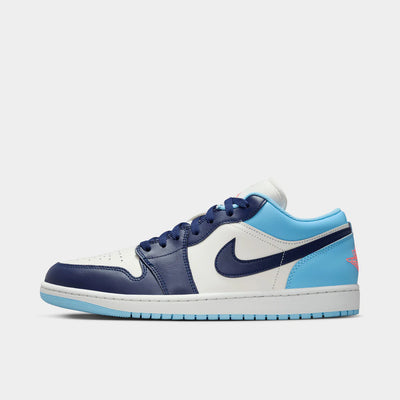 Air Jordan 1 Low "White / Blue / Navy" shoe. Shop Men's new arrivals now at JD Sports. 