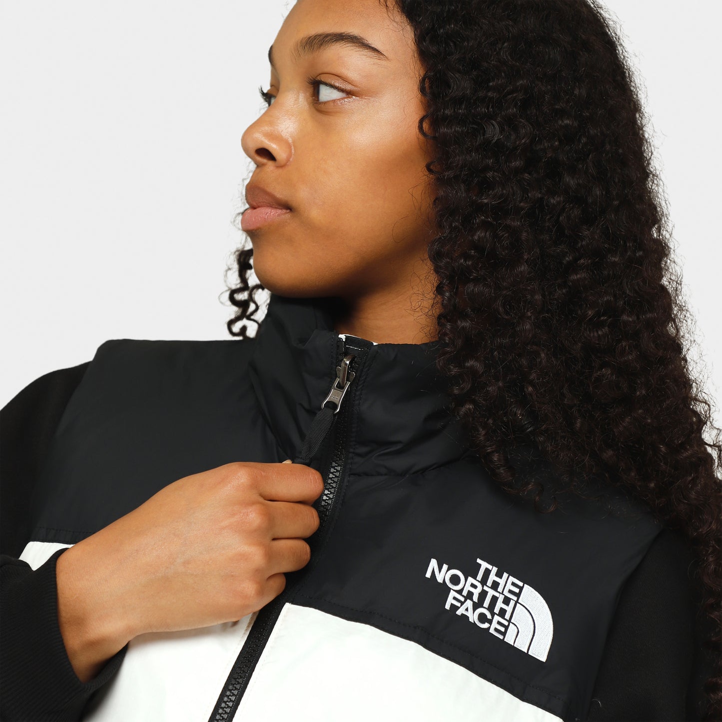 Veste Nuptse 1996 Retro de The North Face pour Femmes Gardenia Blanc / Noir