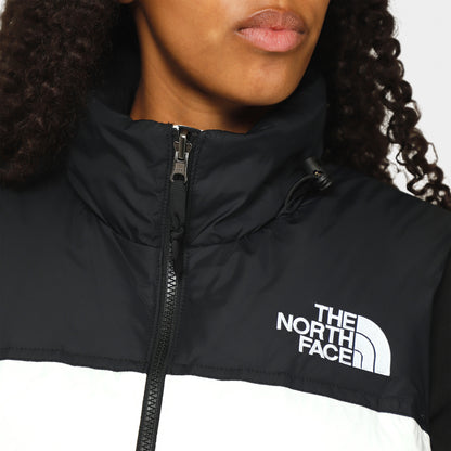 Veste Nuptse 1996 Retro de The North Face pour Femmes Gardenia Blanc / Noir