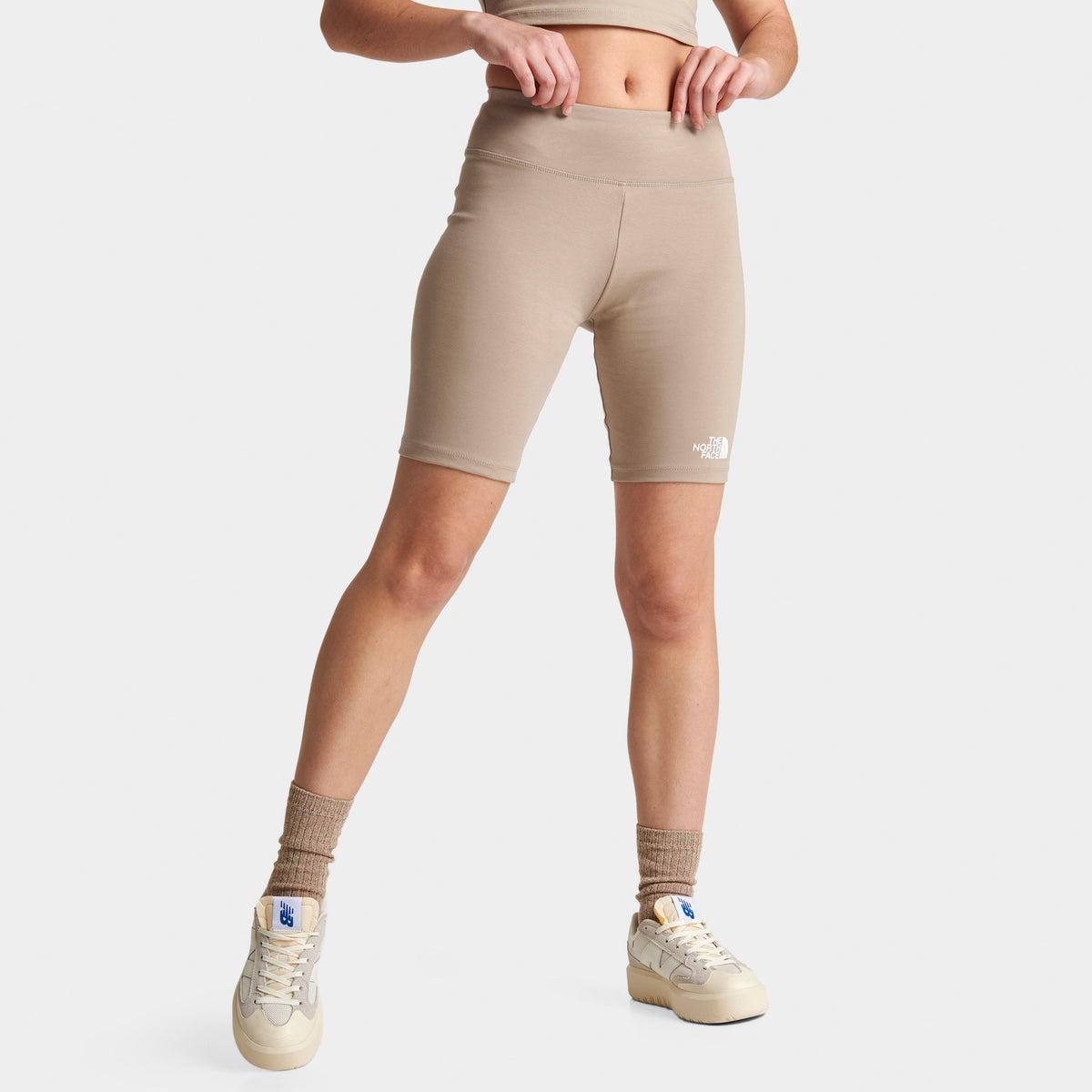 The North Face Women's Logo Bike Shorts / Flax | JD Sports Canada
