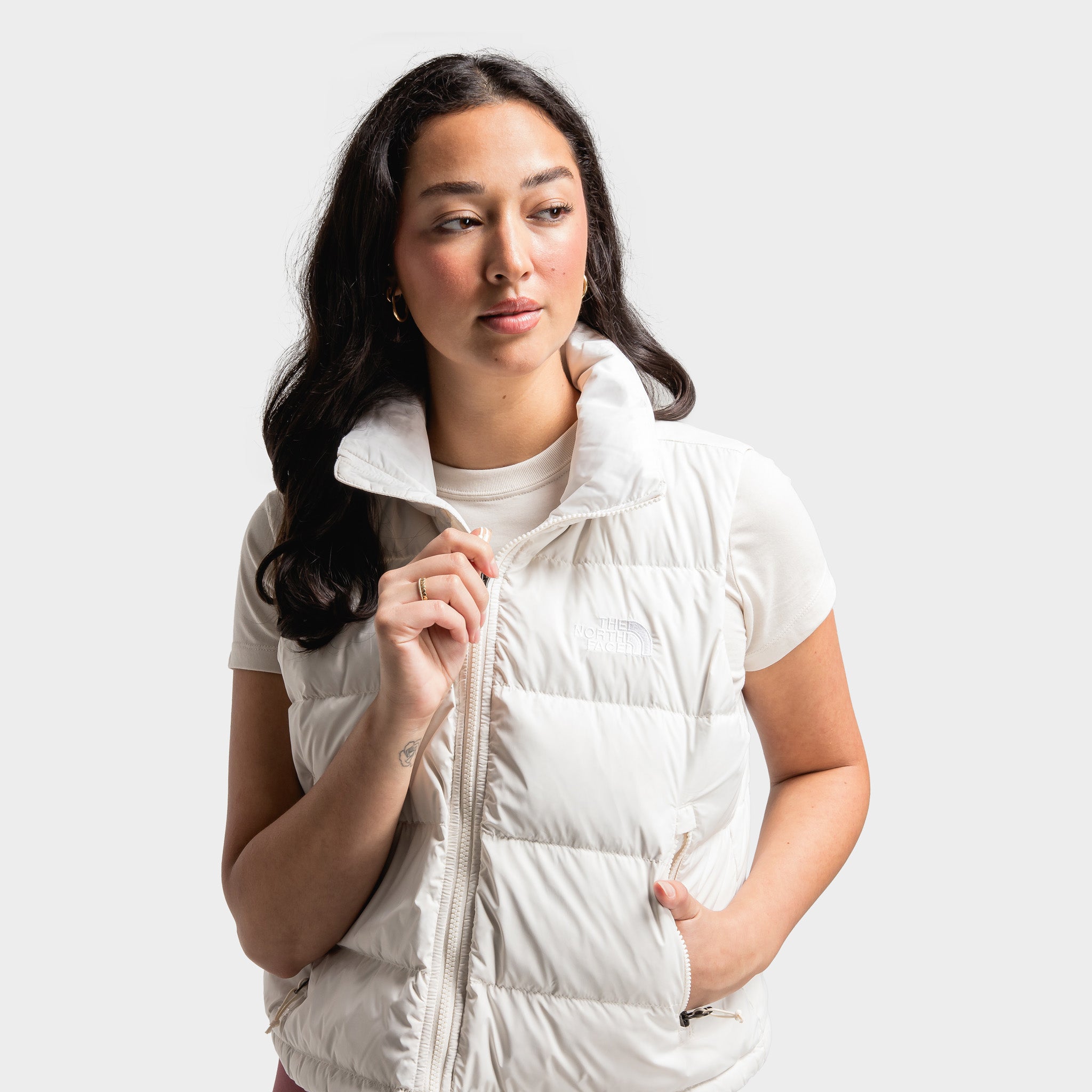 THE NORTH FACE WOMEN'S HYDRENALITE DOWN A-LINE VEST WHITE