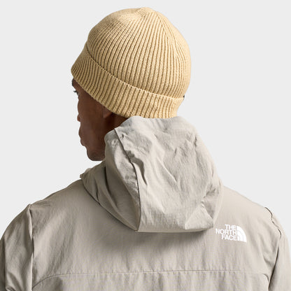 The North Face Logo Box Cuffed Beanie / Khaki Stone