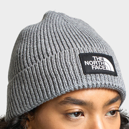 The North Face Logo Box Cuffed Beanie / TNF Heather Grey