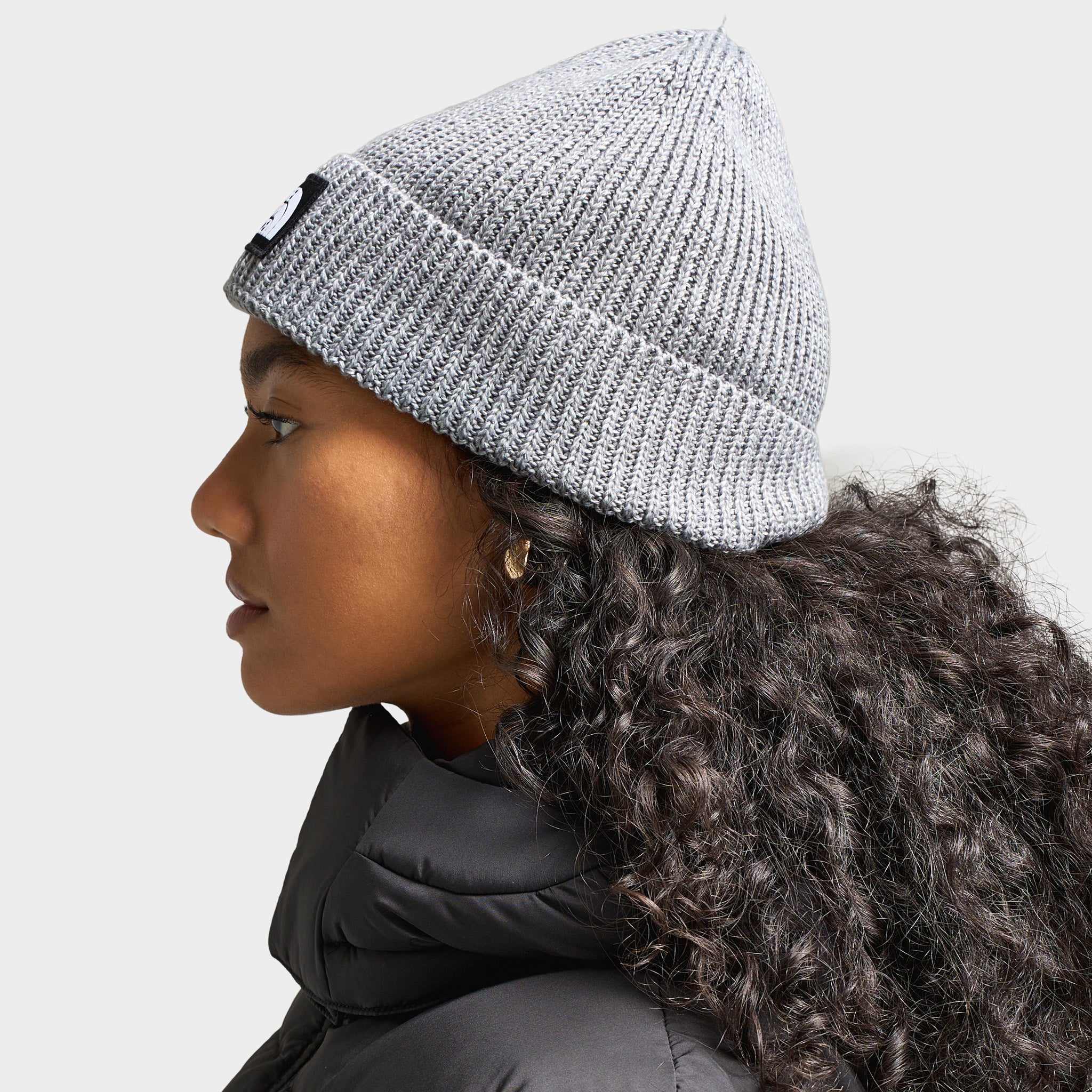 The North Face Logo Box Cuffed Beanie / TNF Heather Grey – JD Sports