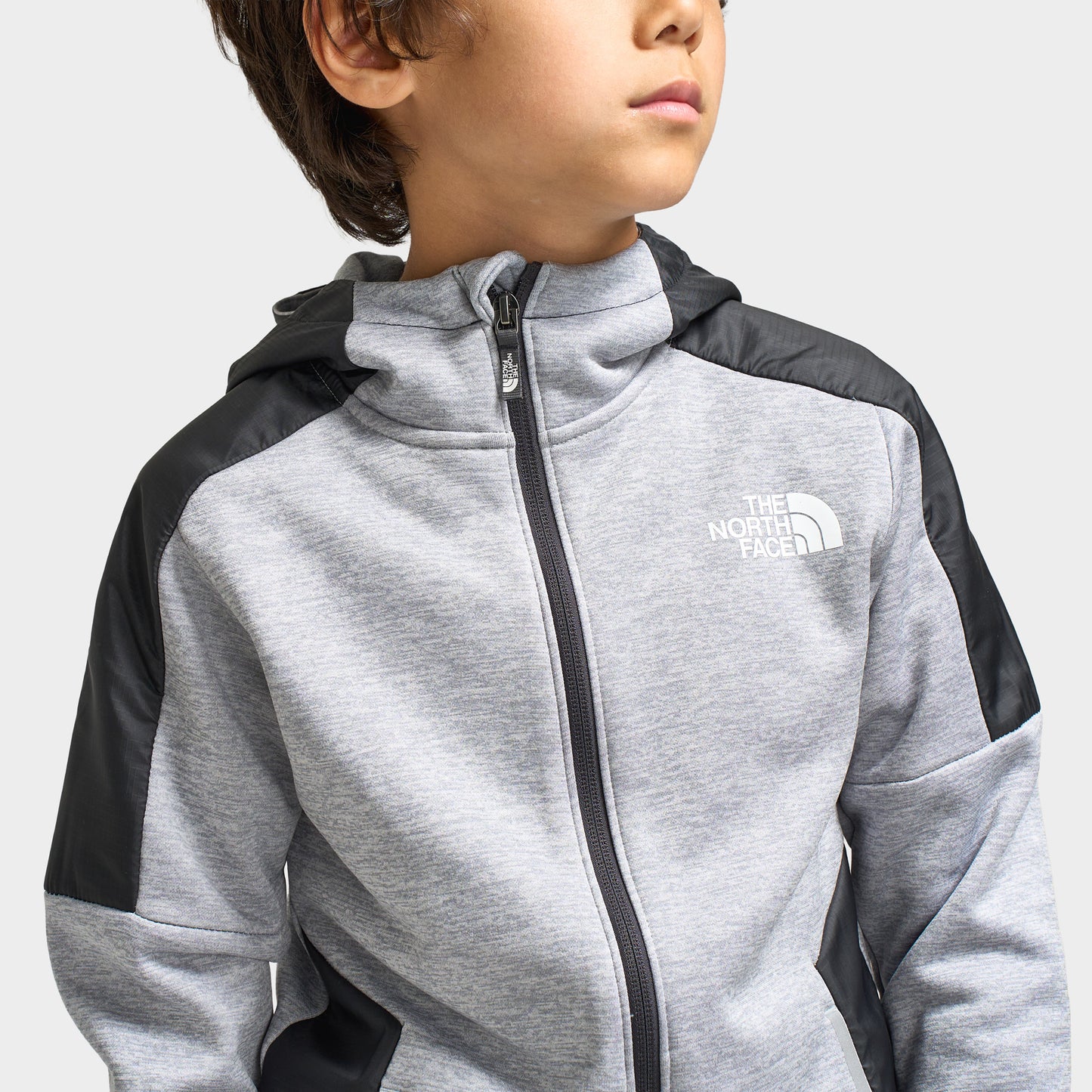 The North Face Junior's Mittellegi Full-Zip Fleece / Heather Grey