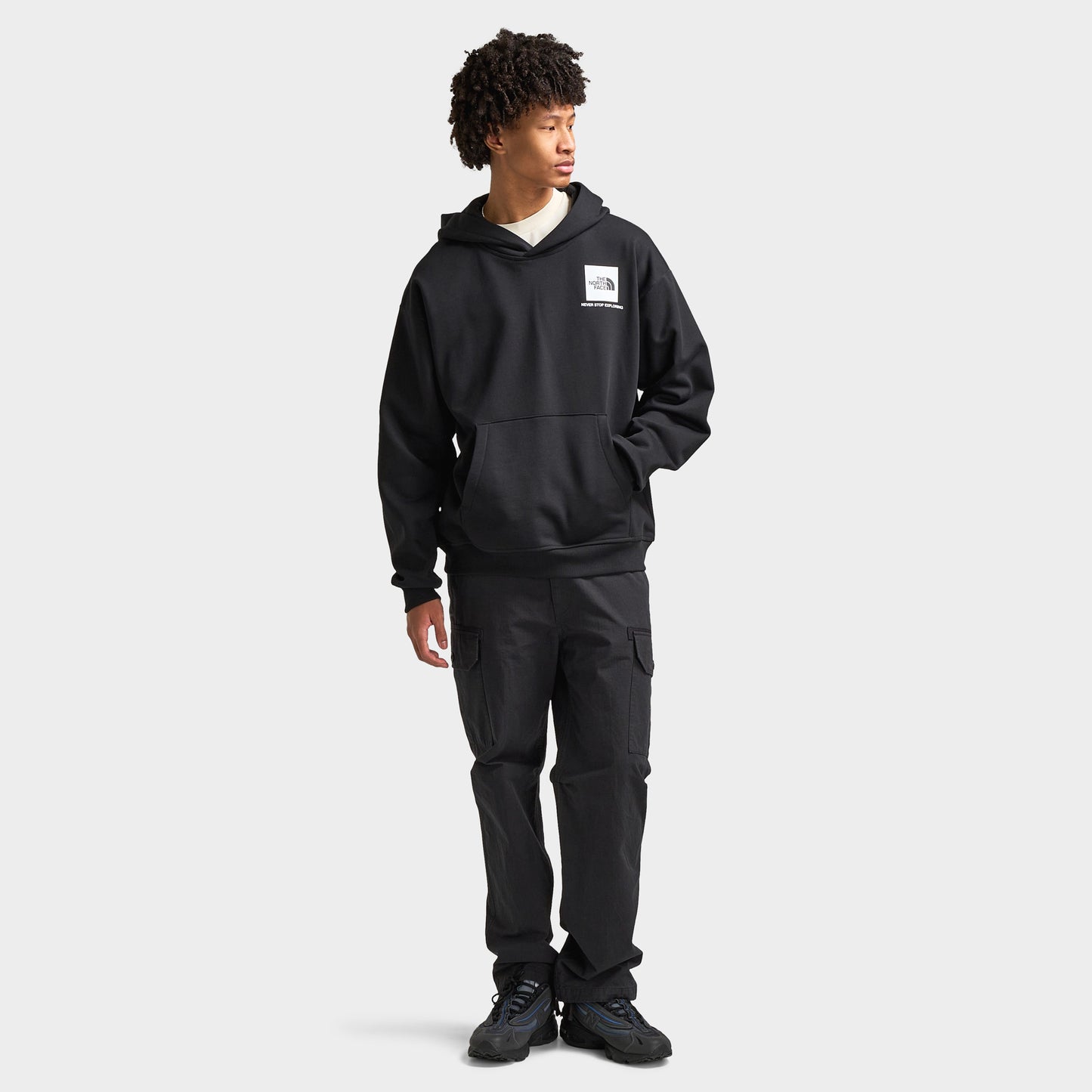 The North Face Oversized Bandana Print Pullover Hoodie / TNF Black