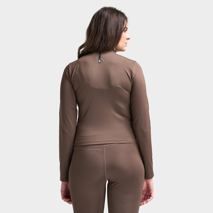 The North Face Women's Performance Simple Full-Zip / Smokey Brown