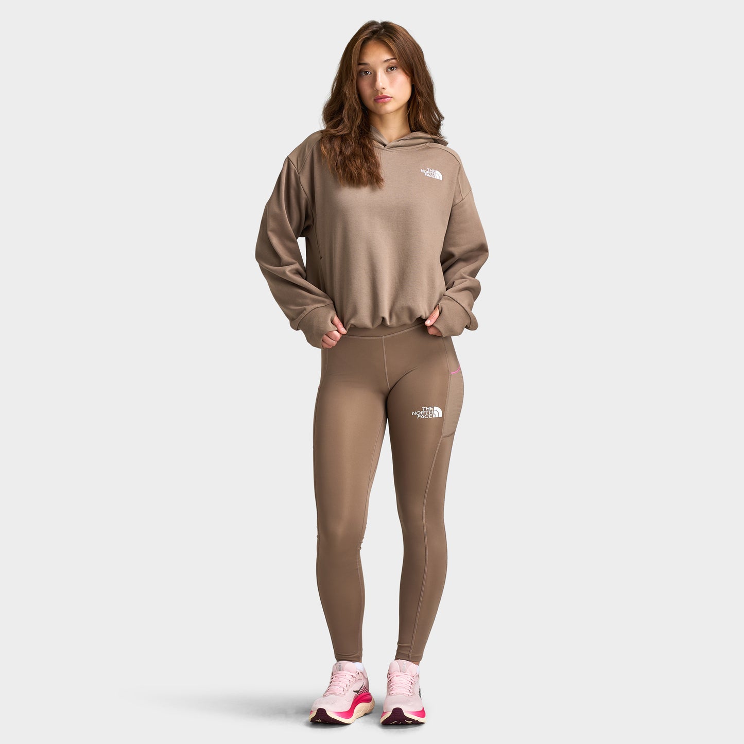 The North Face Women's Grid Boxy Hoodie / Garnet