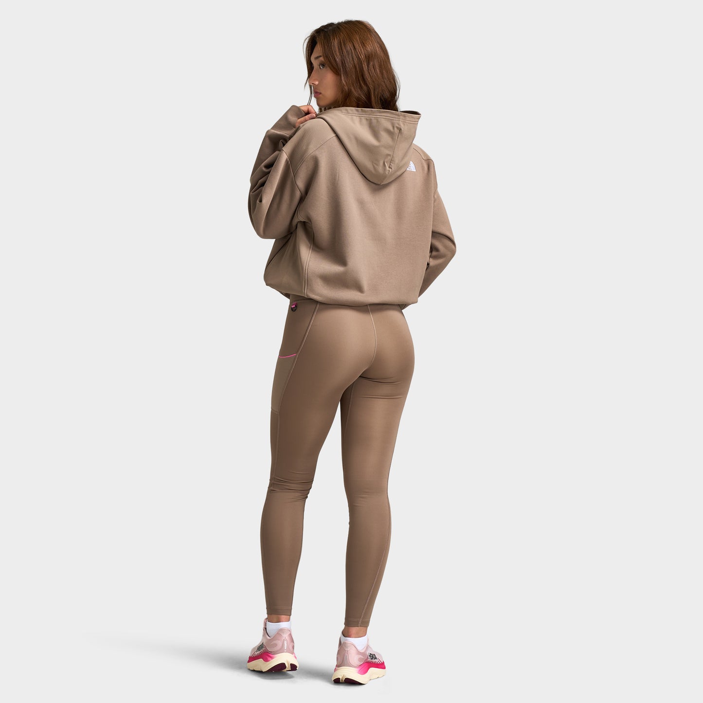 The North Face Women's Grid Boxy Hoodie / Garnet