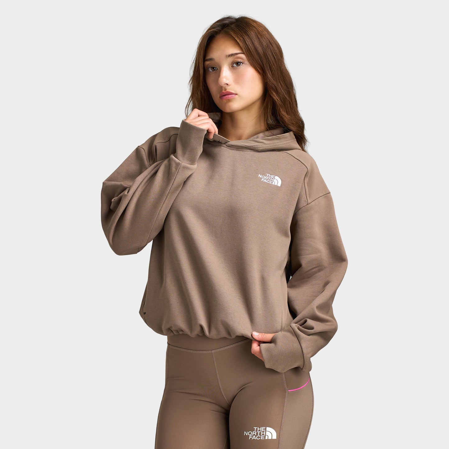 The North Face Women's Grid Boxy Hoodie / Garnet