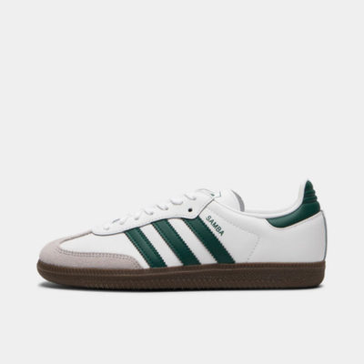 adidas Juniors' Samba OG "White / Collegiate Green / Gum" shoe. Shop Kids' new arrivals now. 